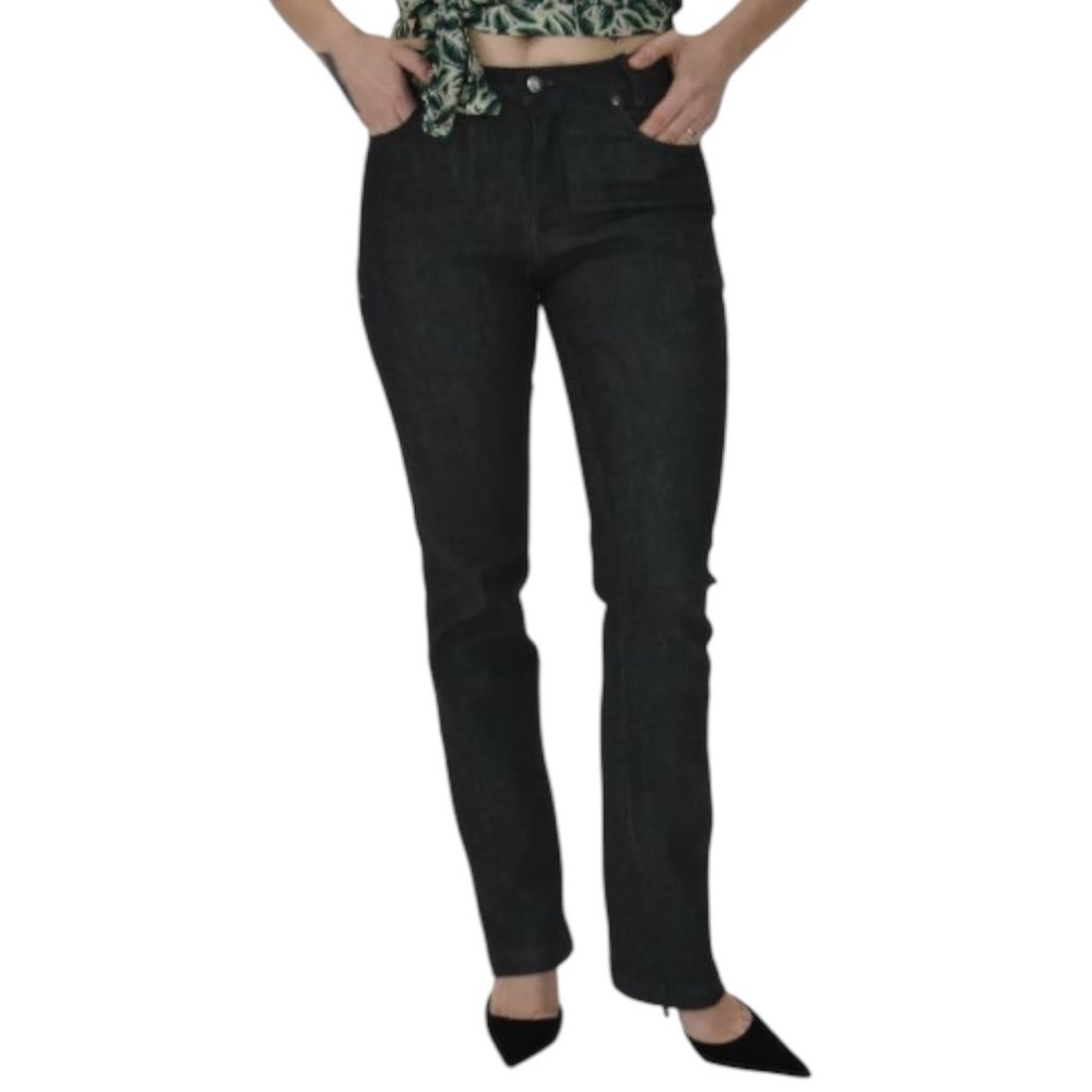 C013 - Request Black Washed Straight Cut Jeans